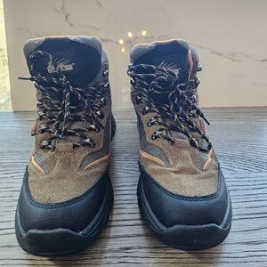 Itasca Men's Brown and Black Hiking Trail Outdoor Boots Waterproof Brown Black